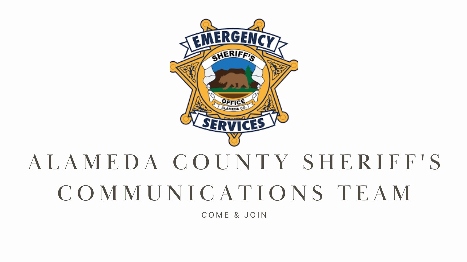 Alameda County Sheriff's Communications Team: Serving the Community with Excellence