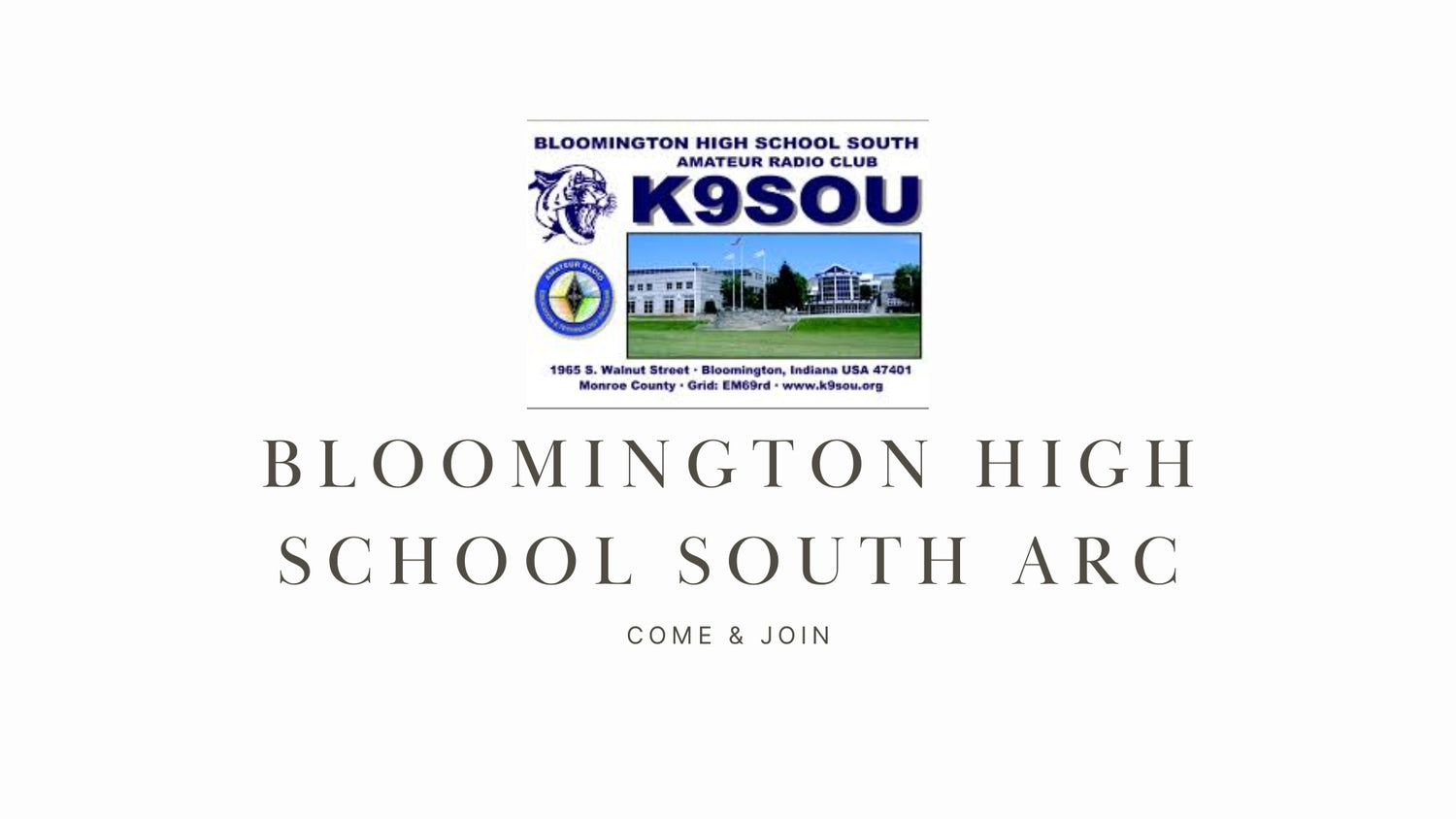 Reach for the Stars: Bloomington High School South ARC (K9SOU)