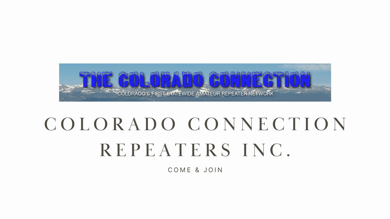 Ensuring Clear Communication: Colorado Connection Repeaters Inc. (KB0VJJ)