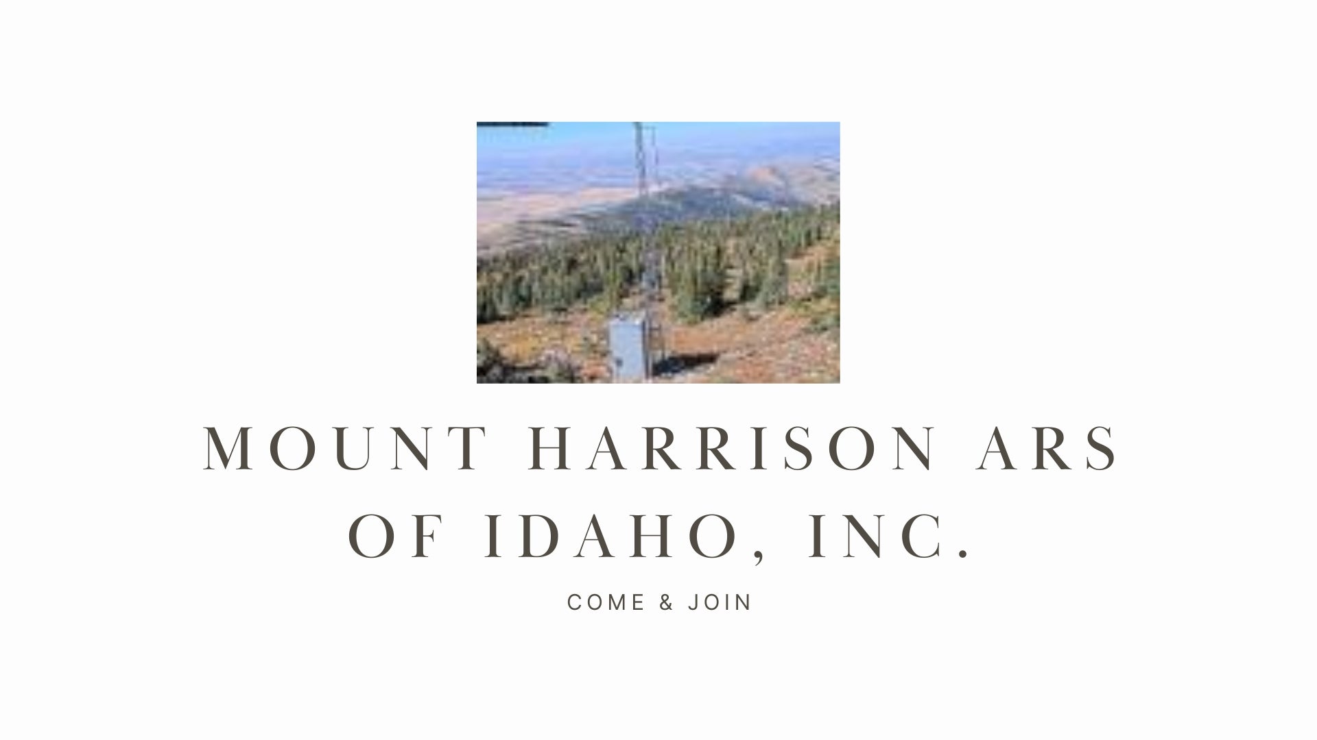 Mount Harrison ARS of Idaho, Inc. (KC7SNN): Promising New Club with Uncertain Meeting Details (Consider Contacting)