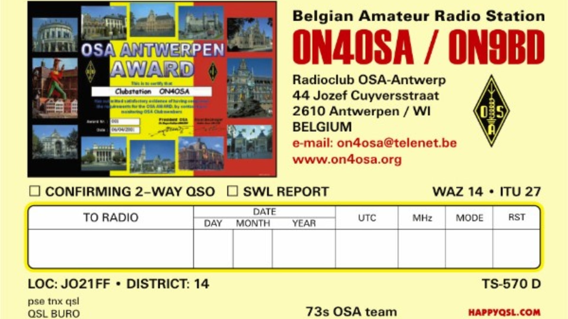 ON4OSA Stoomt Naar 90 Jaar: Historische Antwerpse Club Eert Pioniers en Kijkt Vooruit, Ondanks Recent Verlies