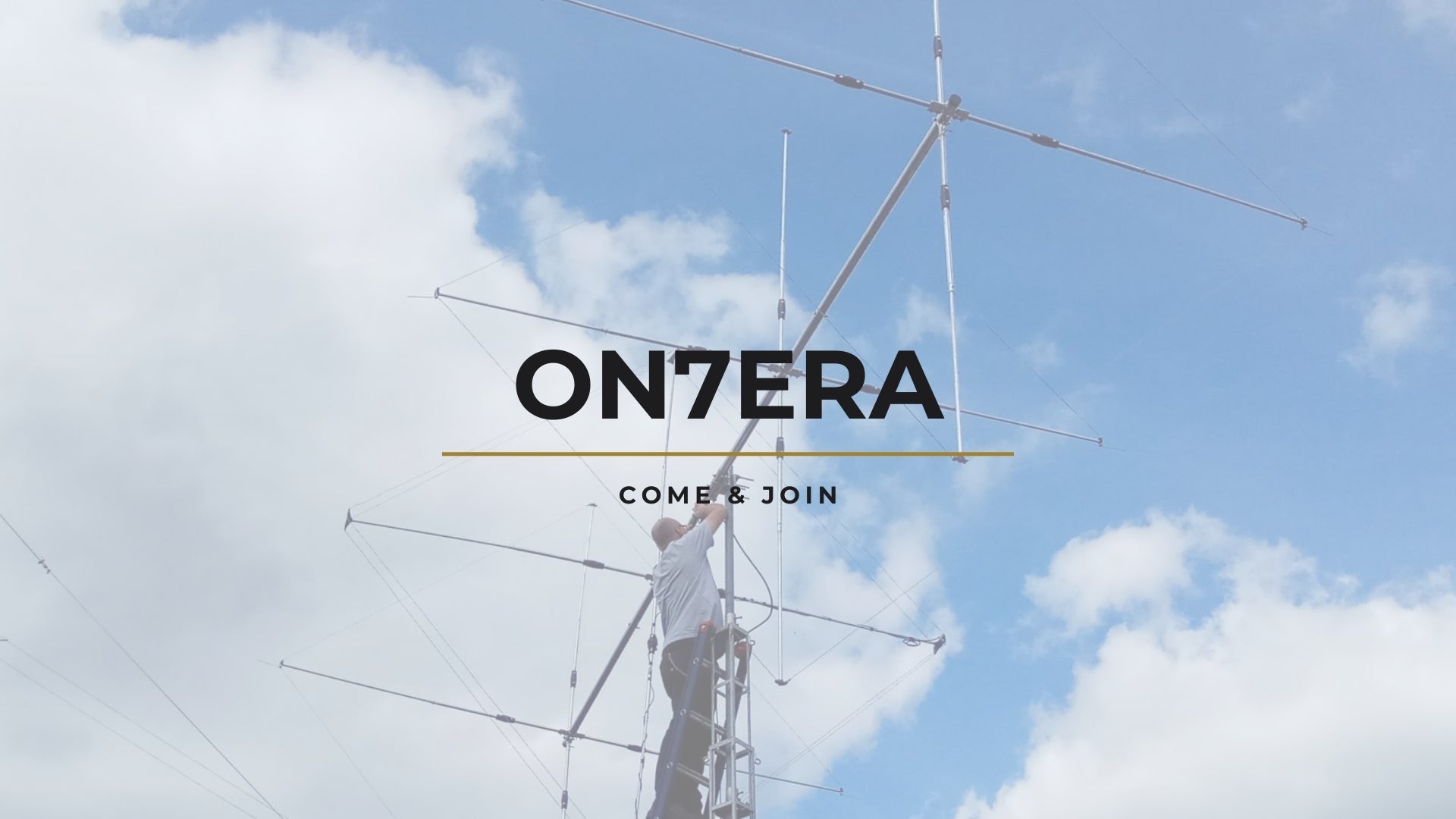 ON7ERA Eeklo Zwaait Met Antieke TOP-Antenne! Kom Wekelijks Piepen Bij De Radioamateurs!