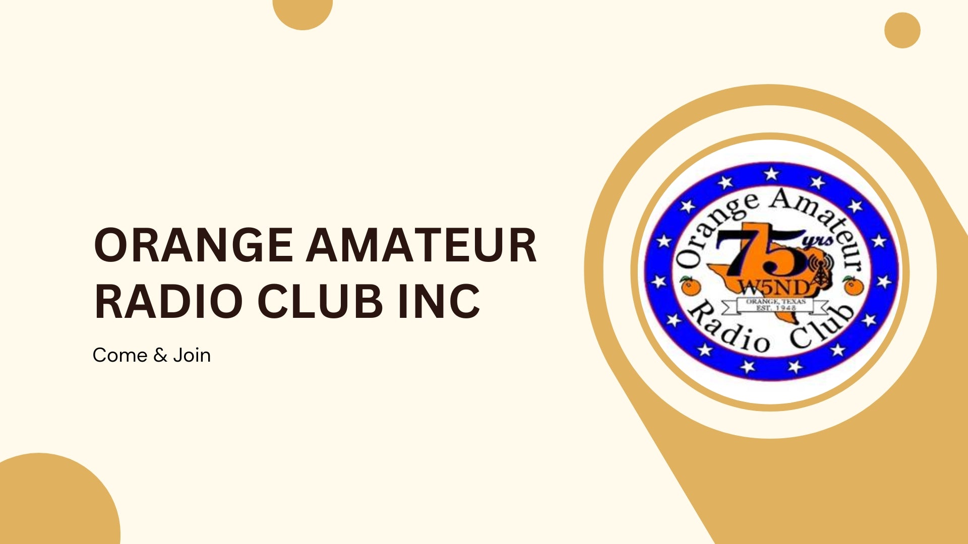 Orange Amateur Radio Club Inc (OARC): Connecting Operators in Southeast Texas