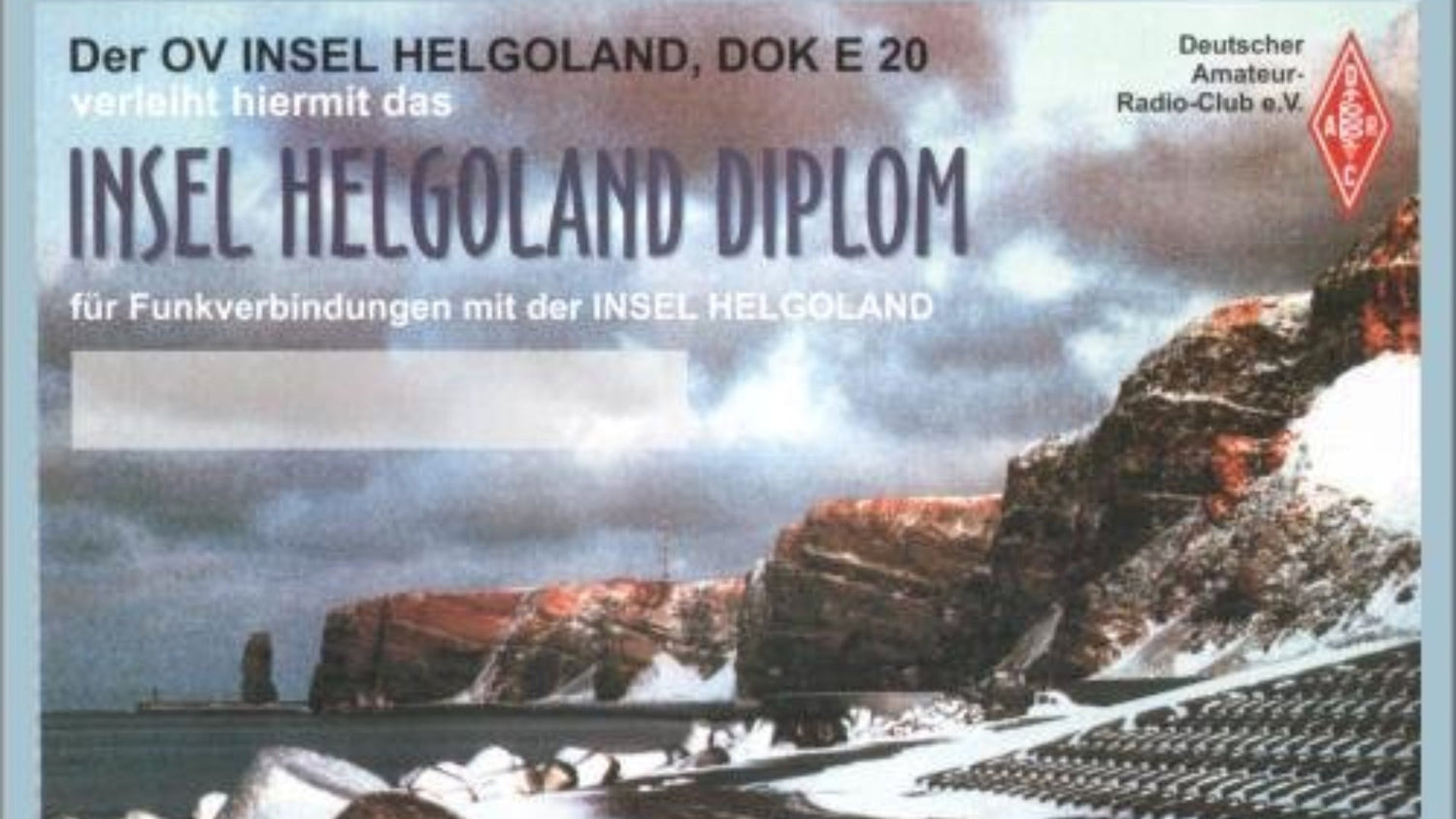 Willkommen beim DARC-Ortsverband Insel Helgoland (E20)