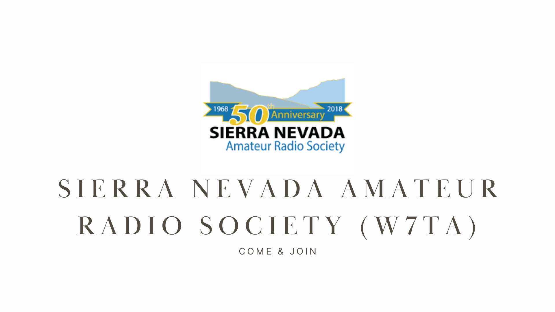 Sierra Nevada Amateur Radio Society (W7TA)