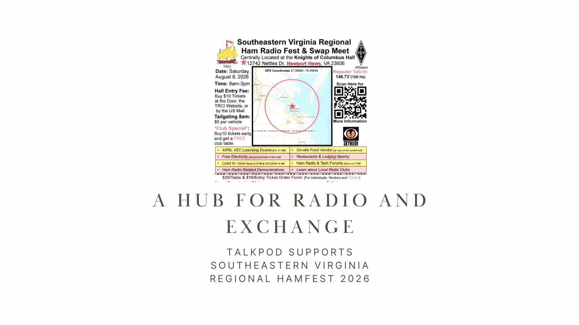 Talkpod Supports Southeastern Virginia Regional Hamfest 2026: A Hub for Radio and Exchange