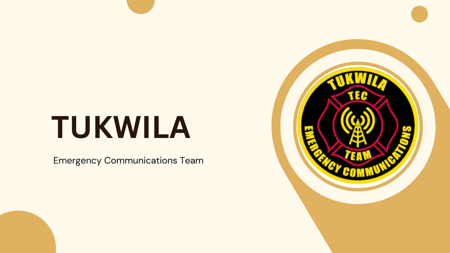 Tukwila Emergency Communications Team (WA7TEC)