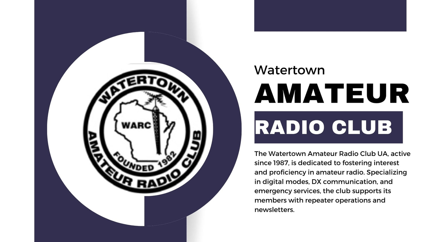 Watertown Amateur Radio Club UA Overview