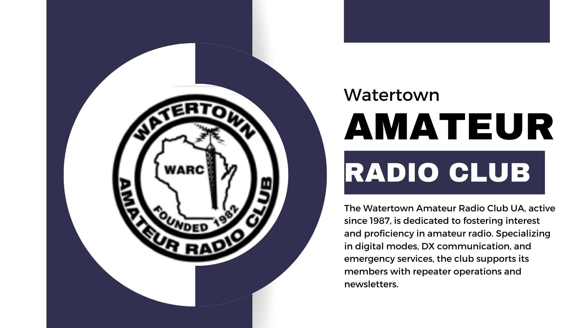 Watertown Amateur Radio Club UA Overview