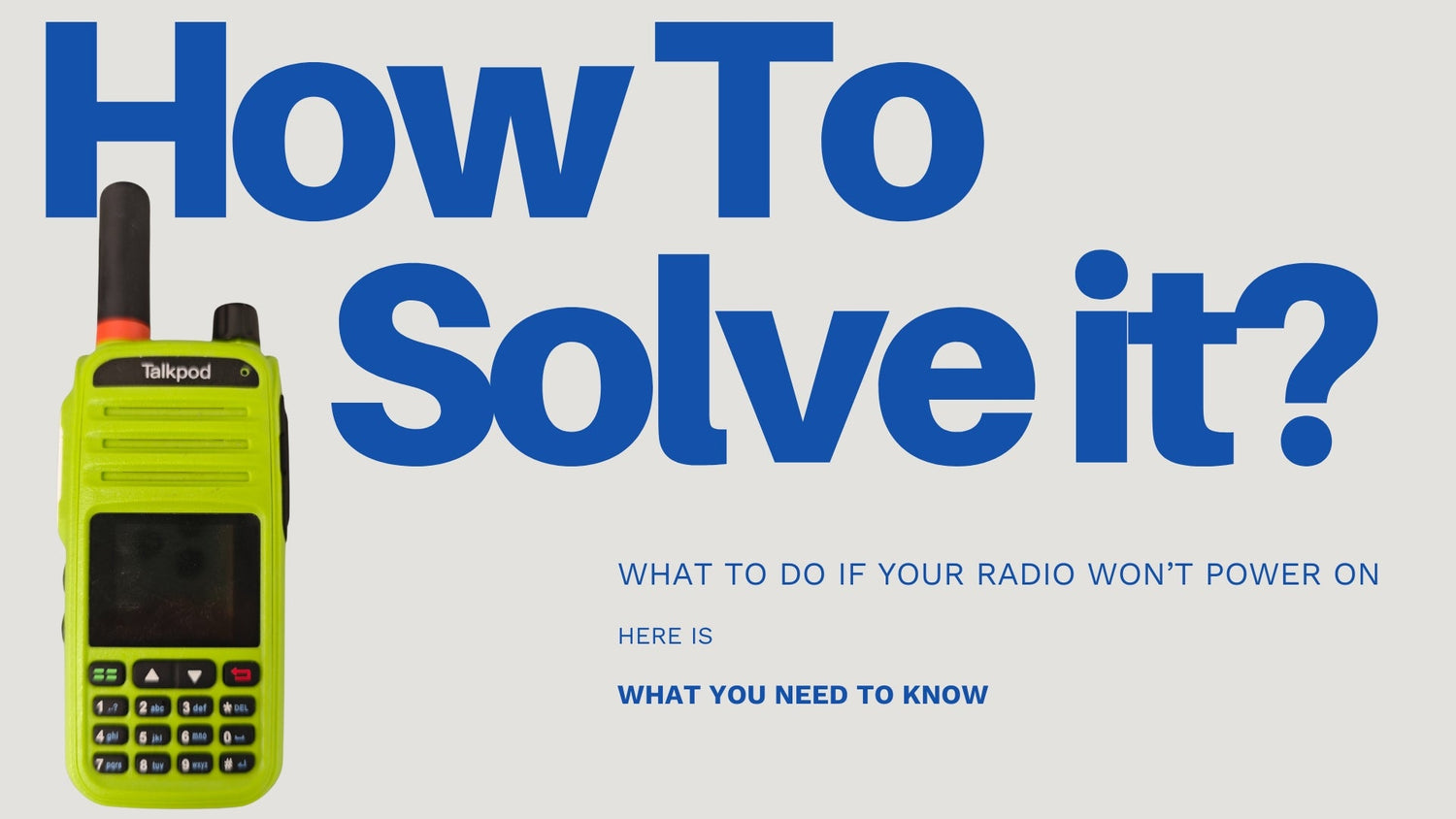 What to Do if Your Radio Won’t Power On