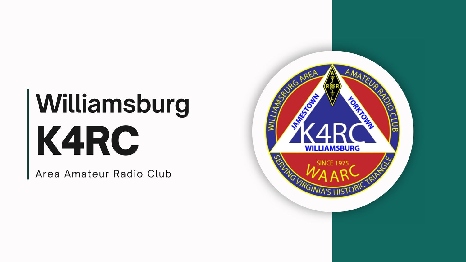 Williamsburg Area Amateur Radio Club (WAARC) - K4RC