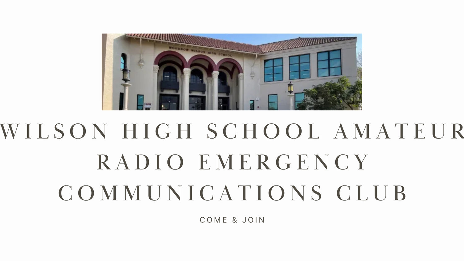 Wilson High School Amateur Radio Emergency Communications Club: Inspiring Future Radio Enthusiasts
