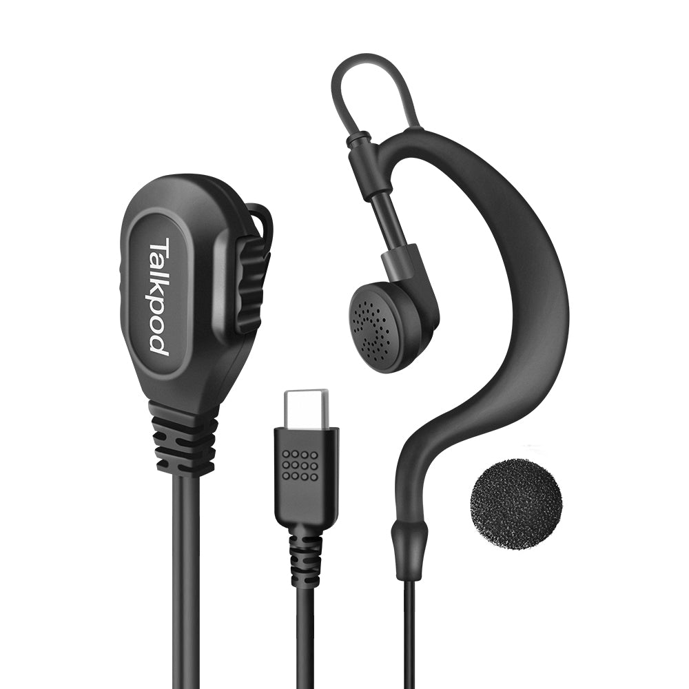 Talkpod® TEM08C Type-C Earloop with In-line Microphone for F40 FRS1 SLT01 (2Pcs)