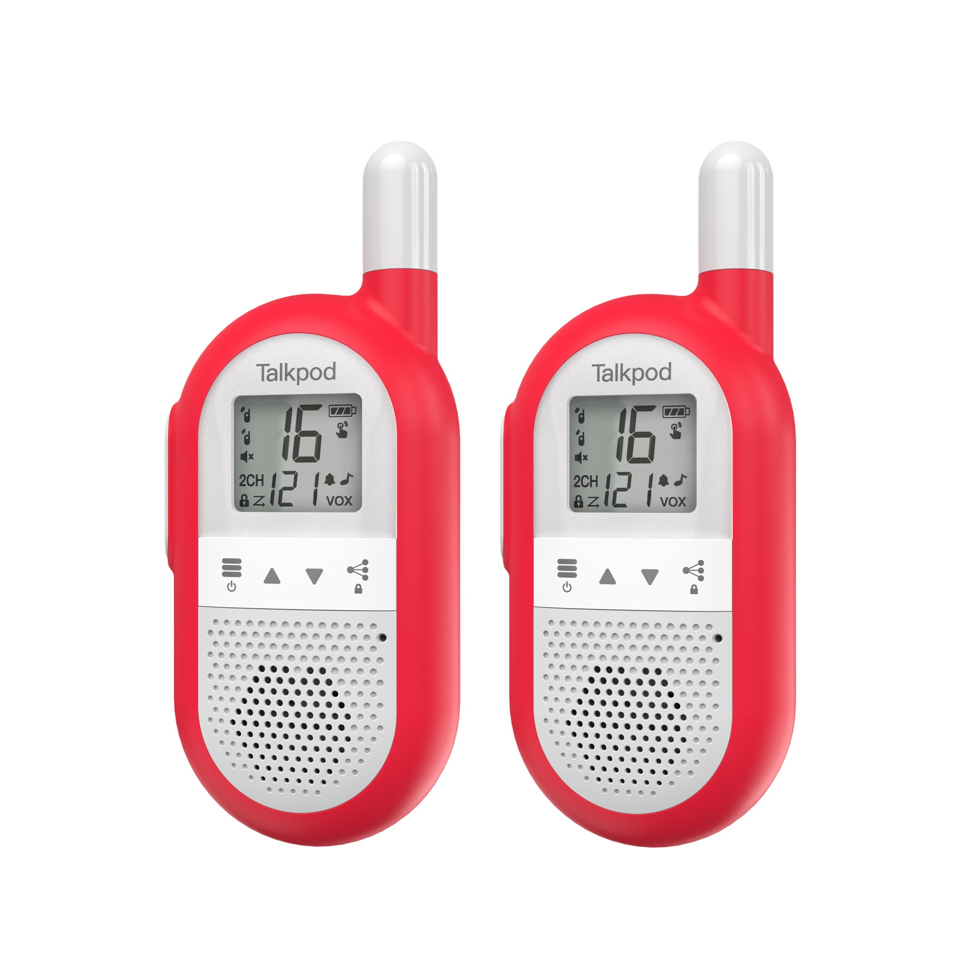 Talkpod F40 PMR446 Emergency Outdoor Walkie Talkies with Emergency Kit (Dual Pack) Red and White
