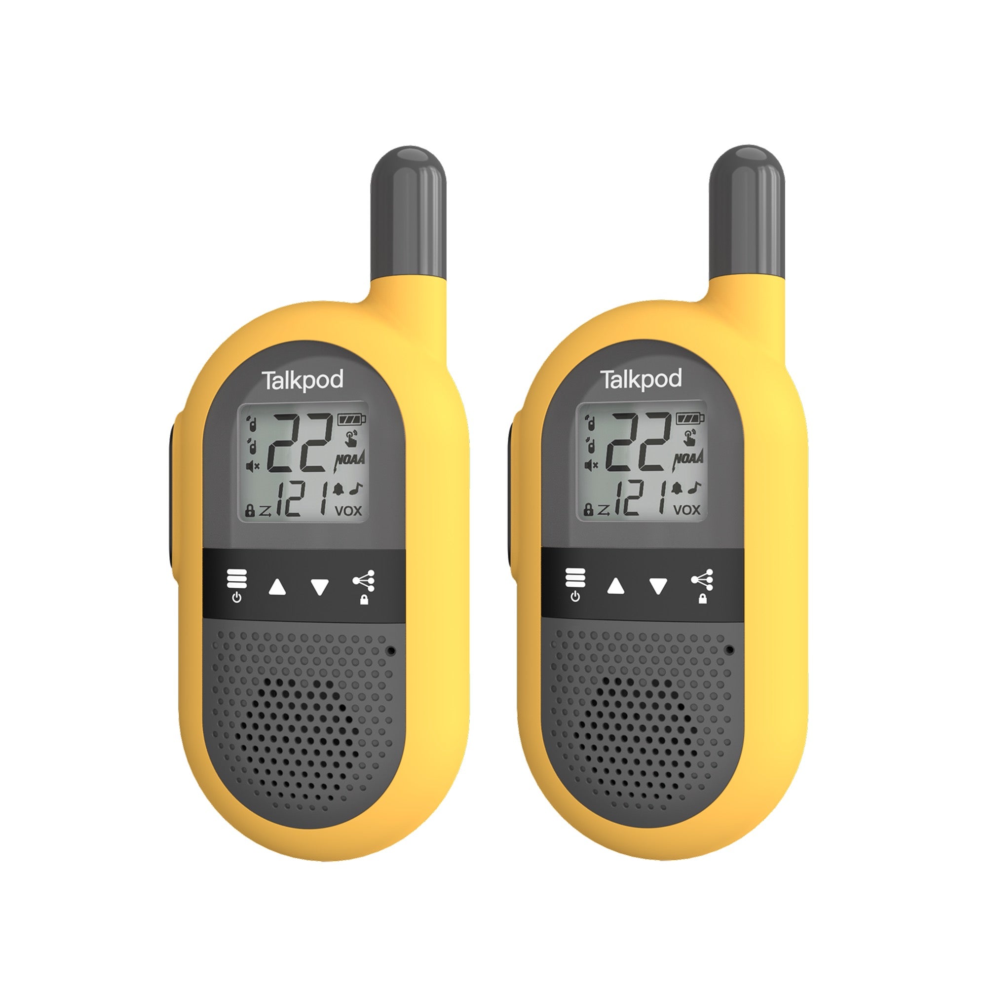 Talkpod F40 FRS Walkie Talkies (Dual Pack) Blue/Red/Green/Yellow and Black