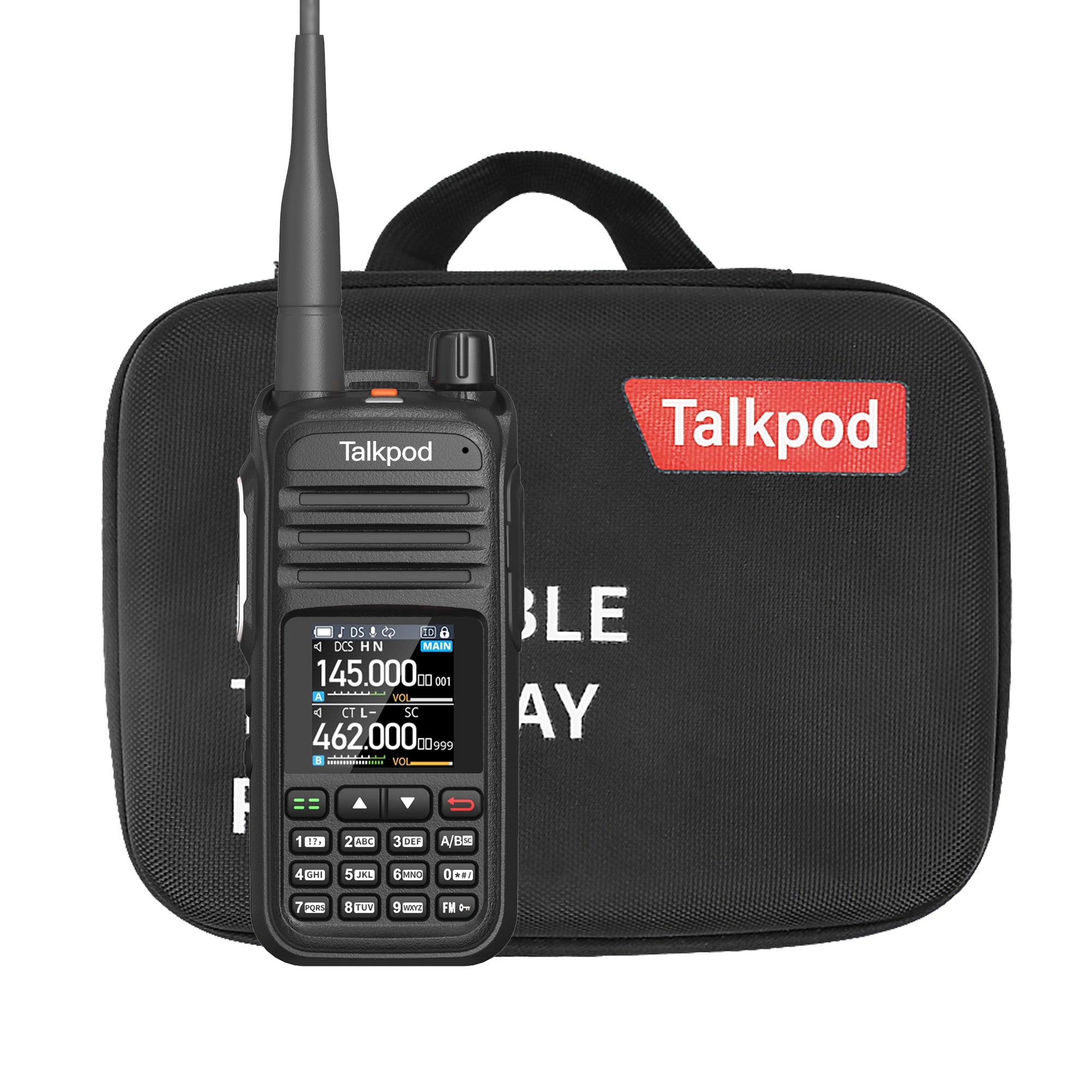 Talkpod® A36plus MAX 2M/70CM Amateur Radio with Eva Storage Holder - Suitcase Multifunction Handheld Travel