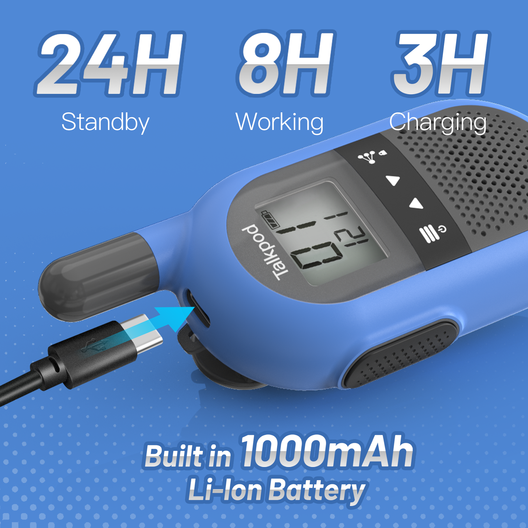 Talkpod F40 PMR446 Walkie-talkies Dual Pack (Blue/Red/Green/Yellow and Black)