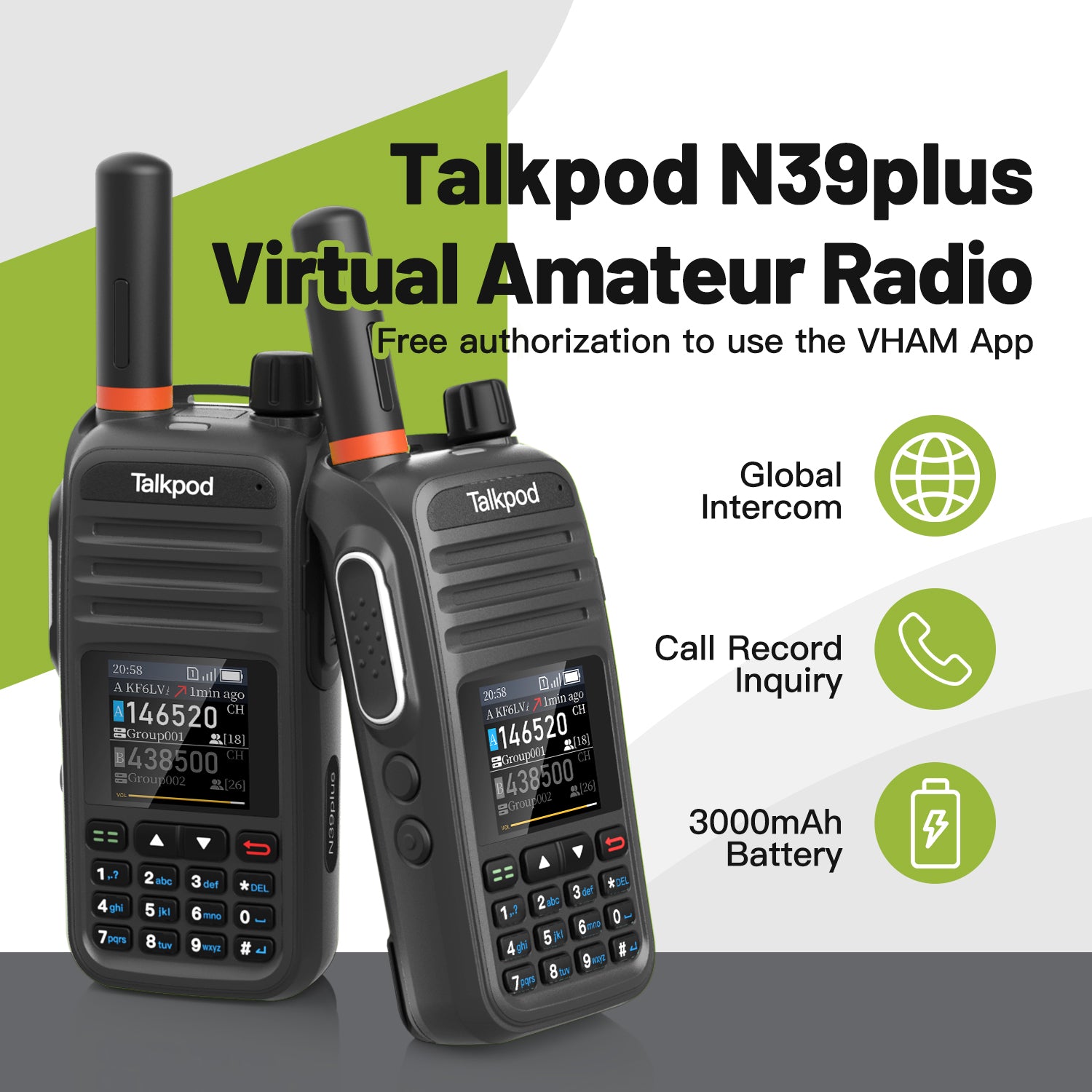 Talkpod® N39plus Nationwide Virtual HAM Radio (Quad Pack)