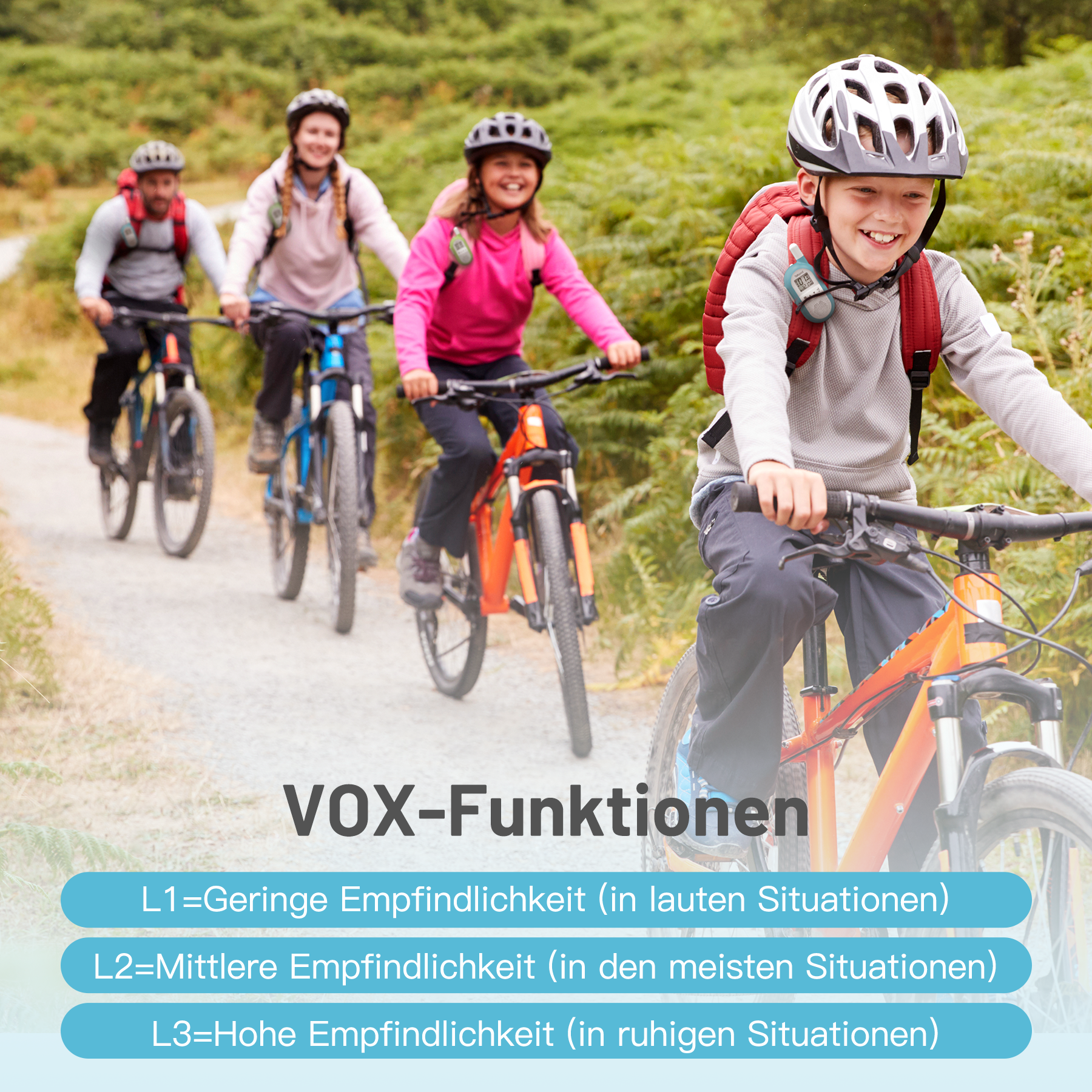 Talkpod F40 PMR446 Walkie-talkies Dual Pack (Bright Blue/Green/Orange and White)