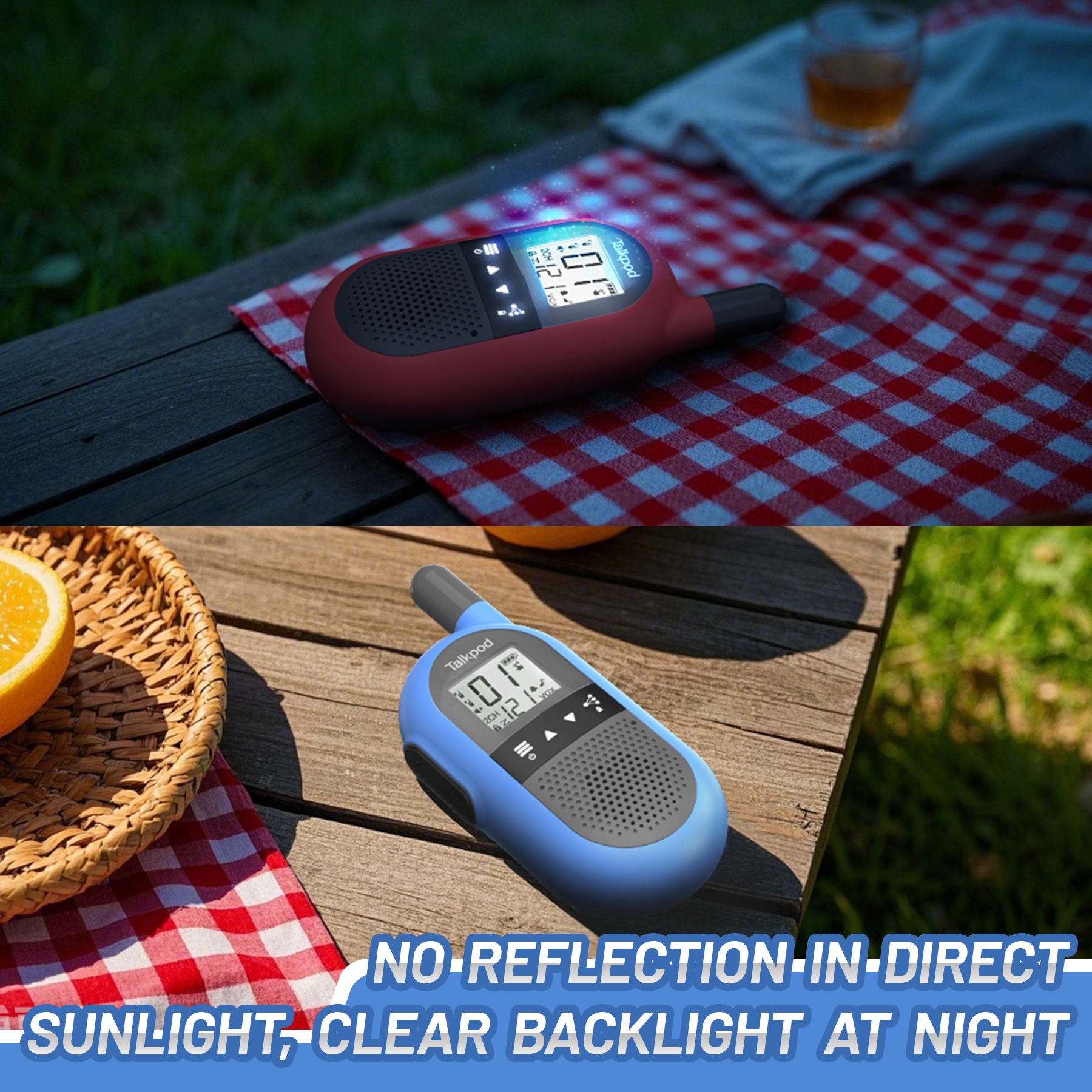 Talkpod F40 PMR446 Walkie-talkies Dual Pack (Blue/Red/Green/Yellow and Black)