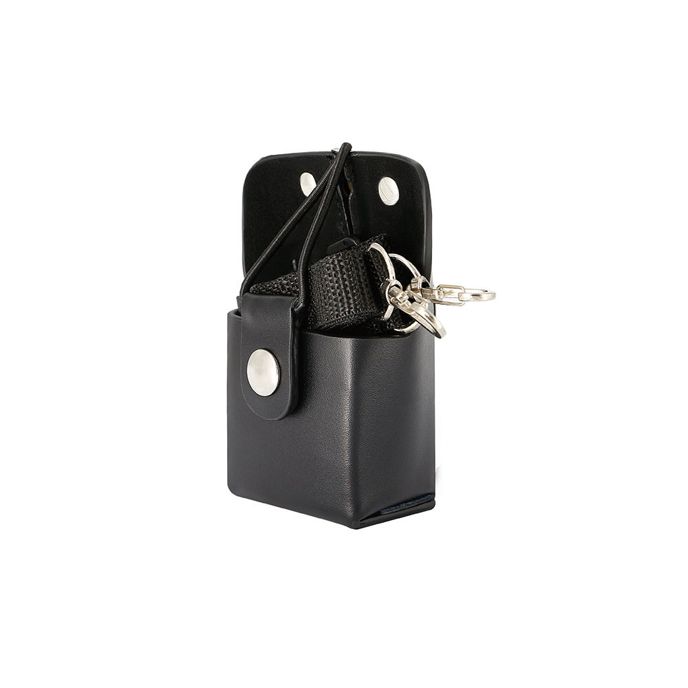 TPH02 Half-Wrapped Leather Case/Button Type/Oversized Iron Back Clip/With Diagonal Strap/Medium