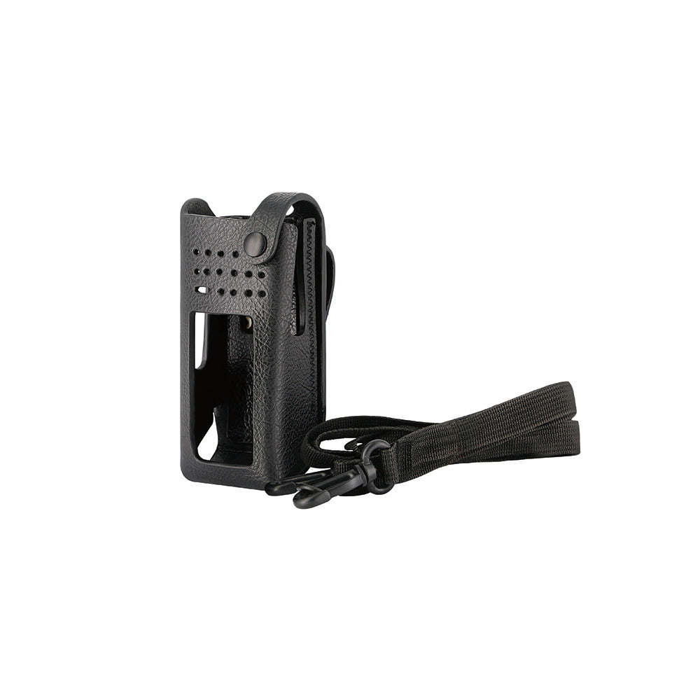 TPH03 All-Inclusive Leather Case/Button/Coarse Grain/With Diagonal Strap/Large