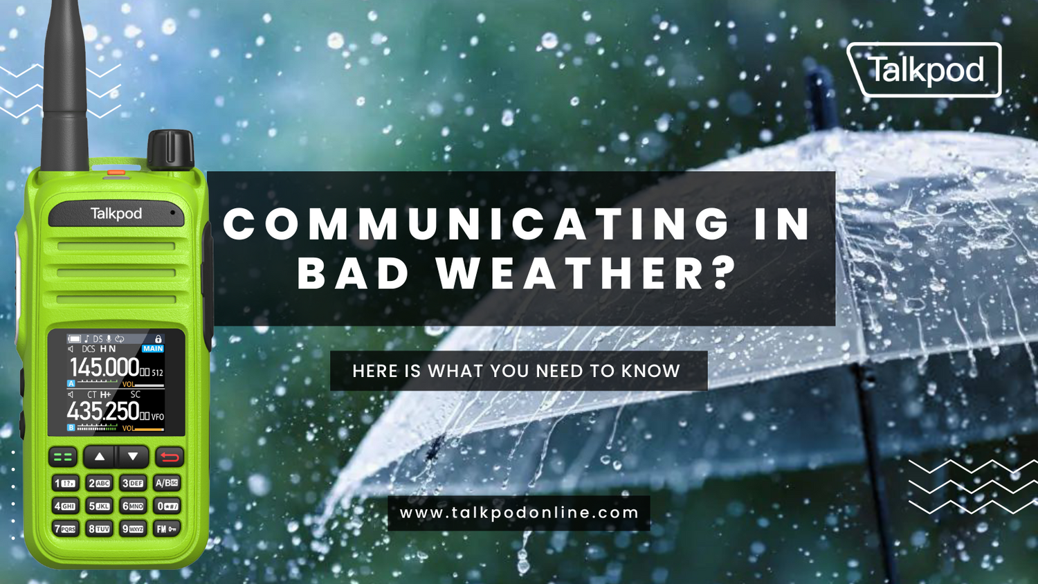 How Weather Conditions Affect Ham Radio Communication: An Insight with Talkpod A36Plus Max