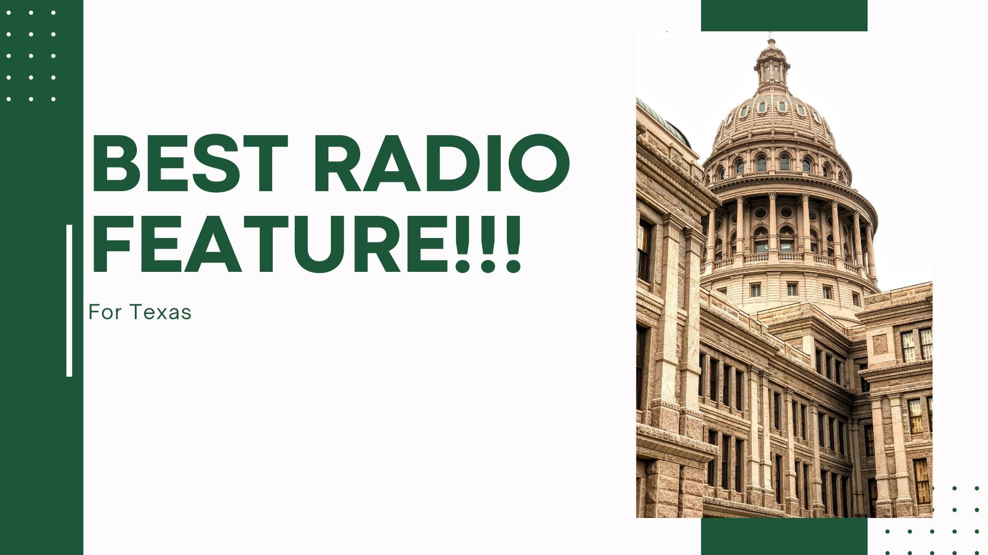 What's The Best Radio Feature In Texas?