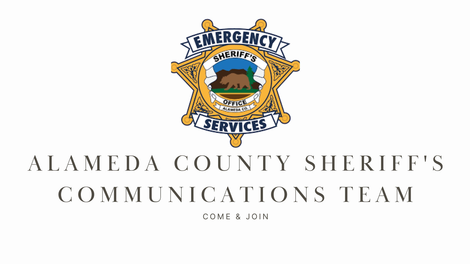 Alameda County Sheriff's Communications Team: Serving the Community with Excellence