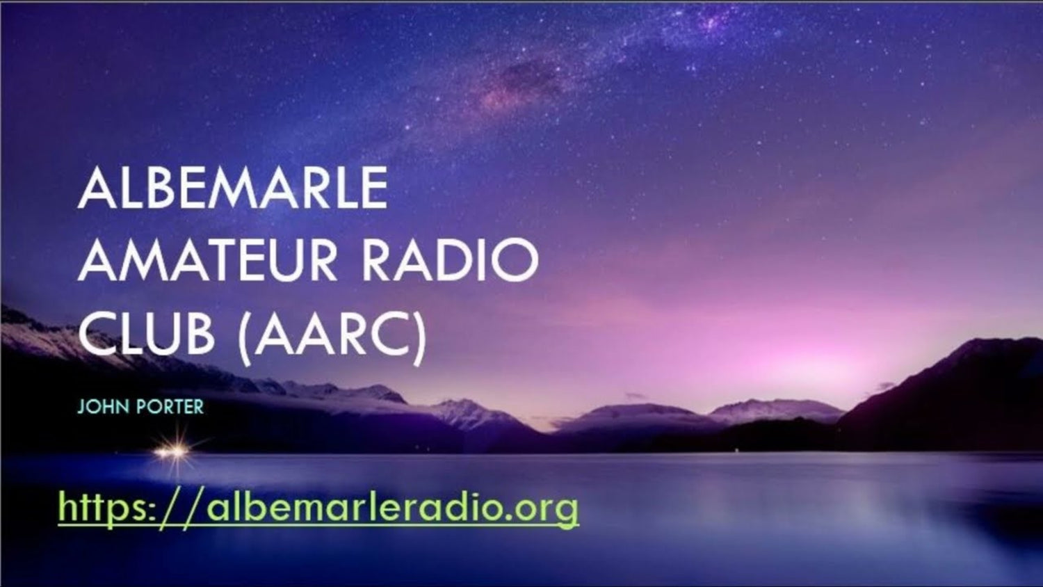 Albemarle Amateur Radio Club Inc: A Lancet-Style Commentary