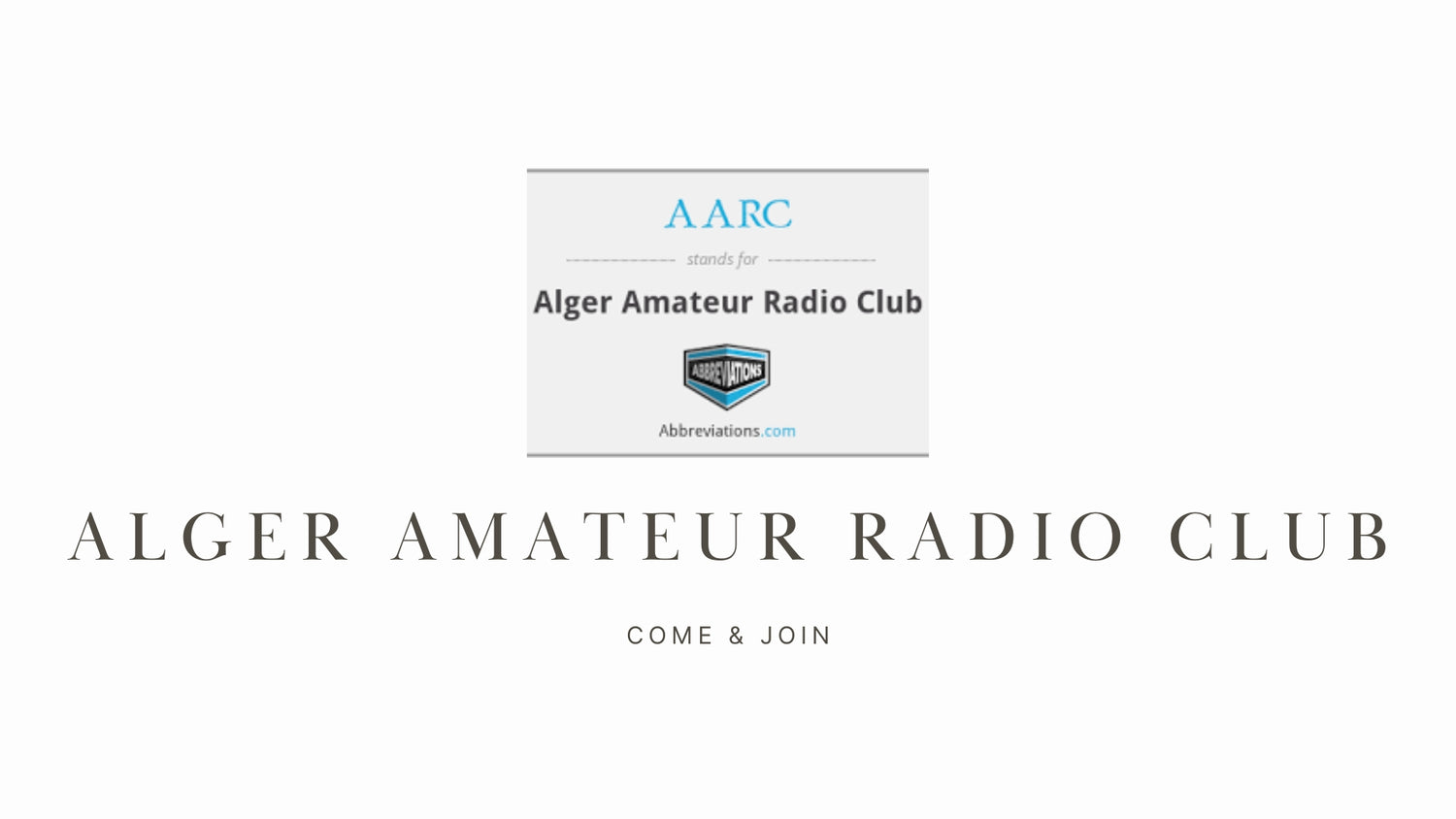 Explore the Many Facets of Amateur Radio with the Alger Amateur Radio Club (KC8BAN)!