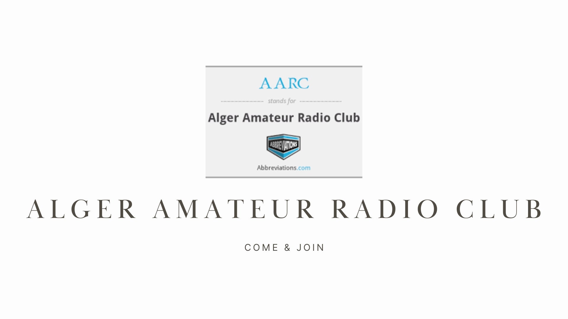 Explore the Many Facets of Amateur Radio with the Alger Amateur Radio Club (KC8BAN)!