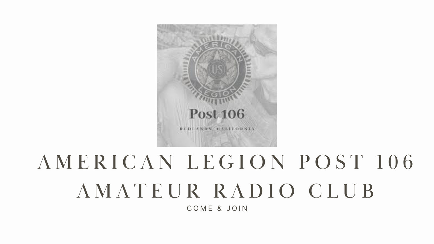 American Legion Post 106 Amateur Radio Club: Honoring Service and Communication