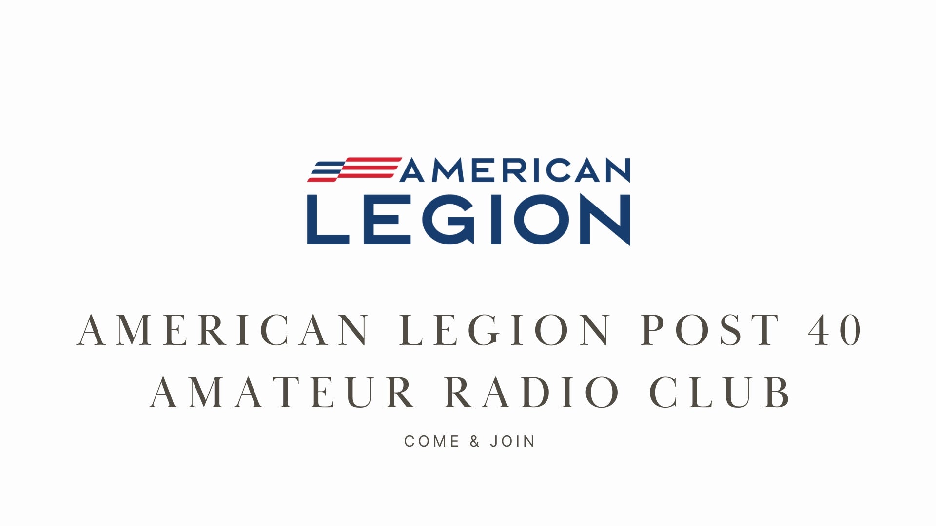 American Legion Post 40 Amateur Radio Club