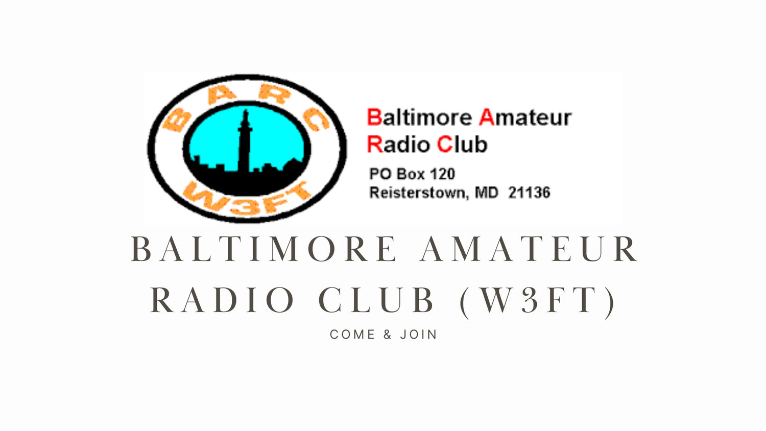 Explore All Facets of Ham Radio with the Baltimore Amateur Radio Club (W3FT)!