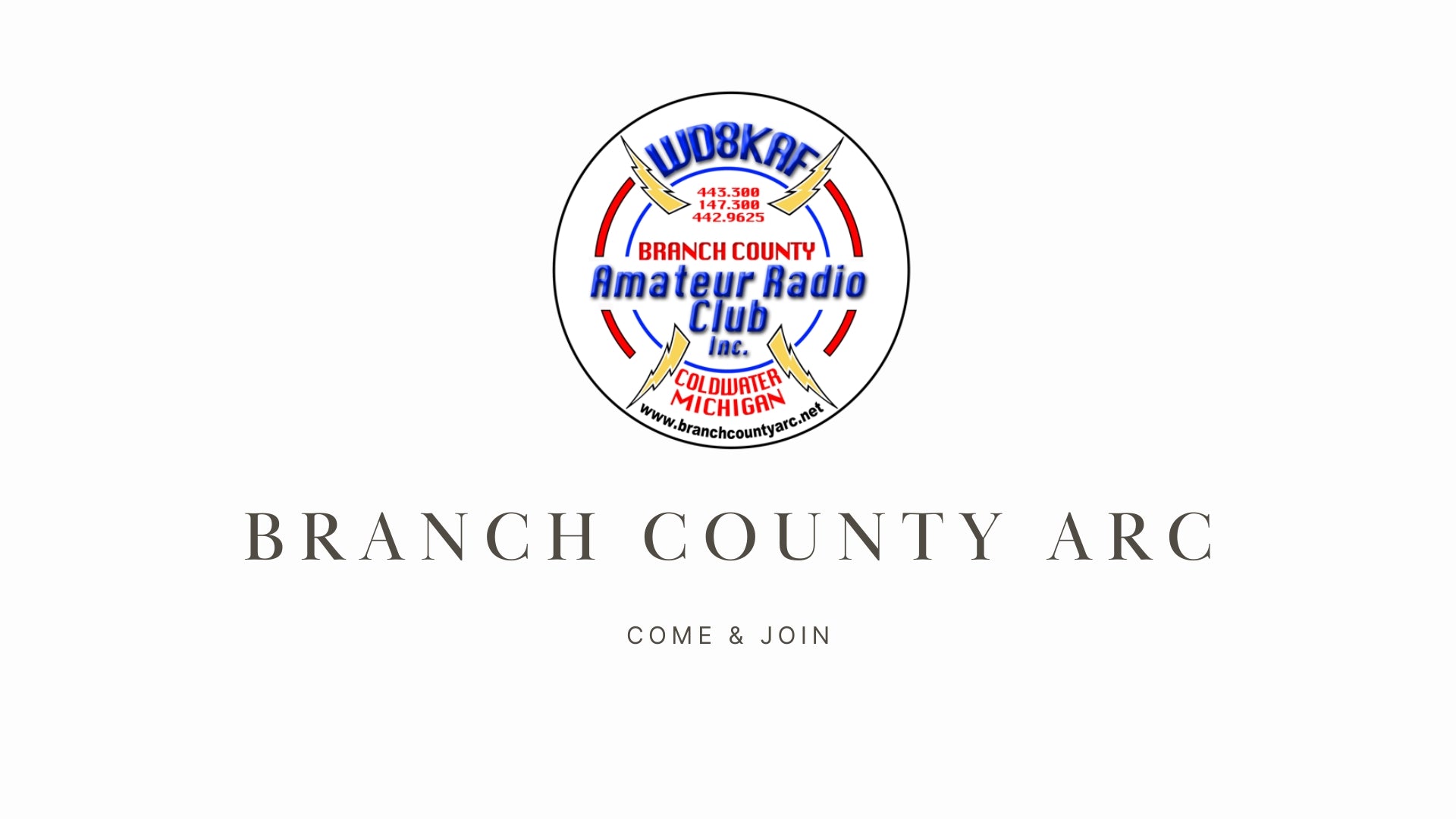 Supporting Your Community and Exploring Ham Radio with the Branch County ARC (WD8KAF)!