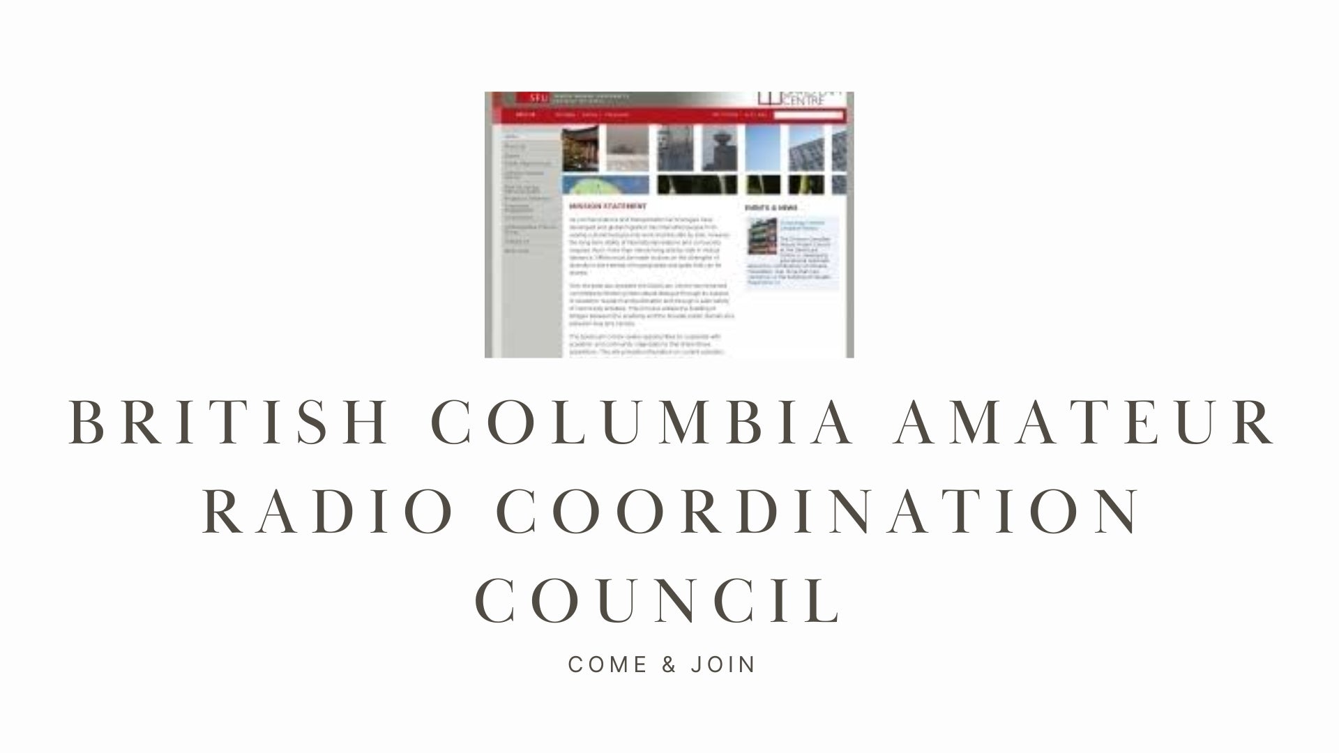 The British Columbia Amateur Radio Coordination Council (BCARCC): A Coordinating Body for BC and Yukon Ham Radio