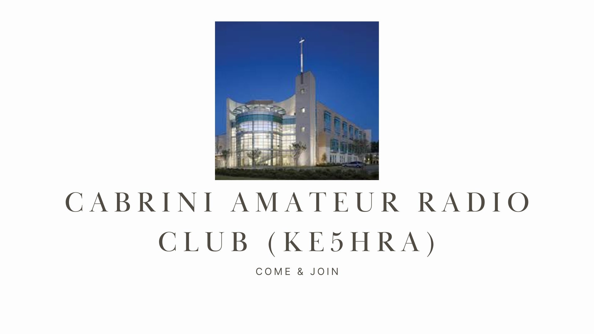 Cabrini Amateur Radio Club (KE5HRA)