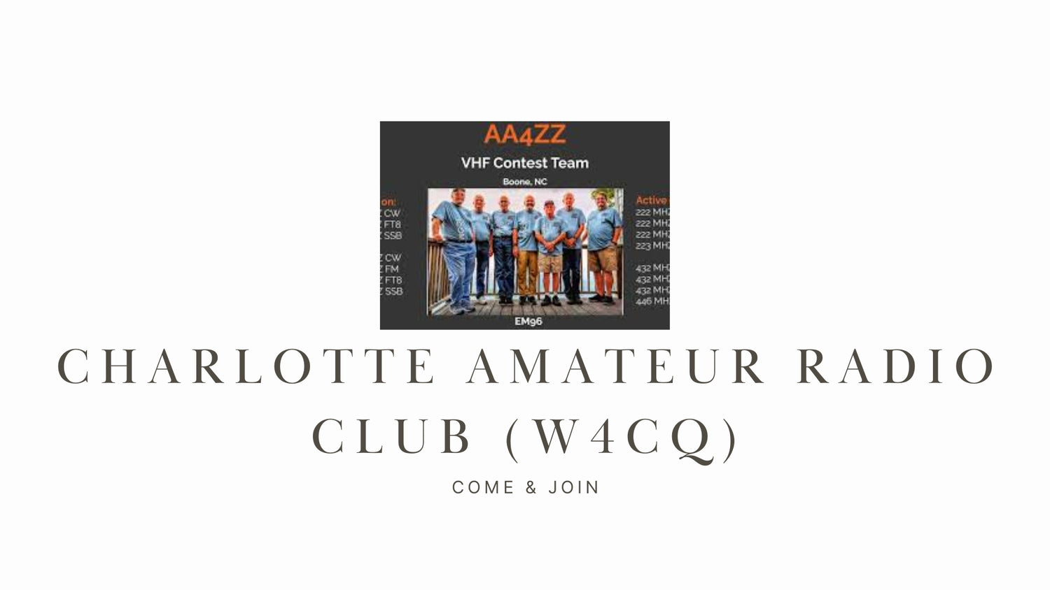 Charlotte Amateur Radio Club (W4CQ)