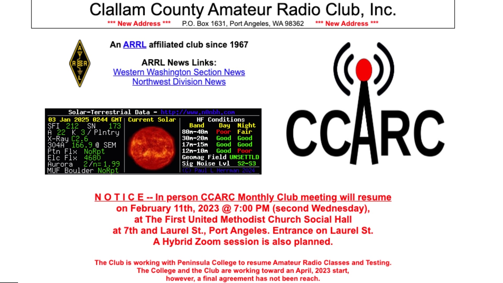 Clallam County Amateur Radio Club (CCARC) - W7FEL