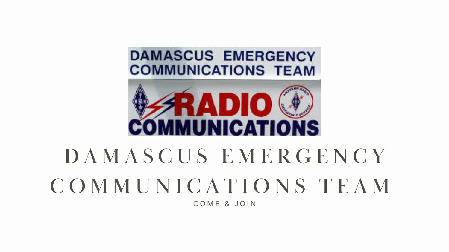 Committed to Community Service: Explore Ham Radio with the Damascus Emergency Communications Team (KB3QAN)!