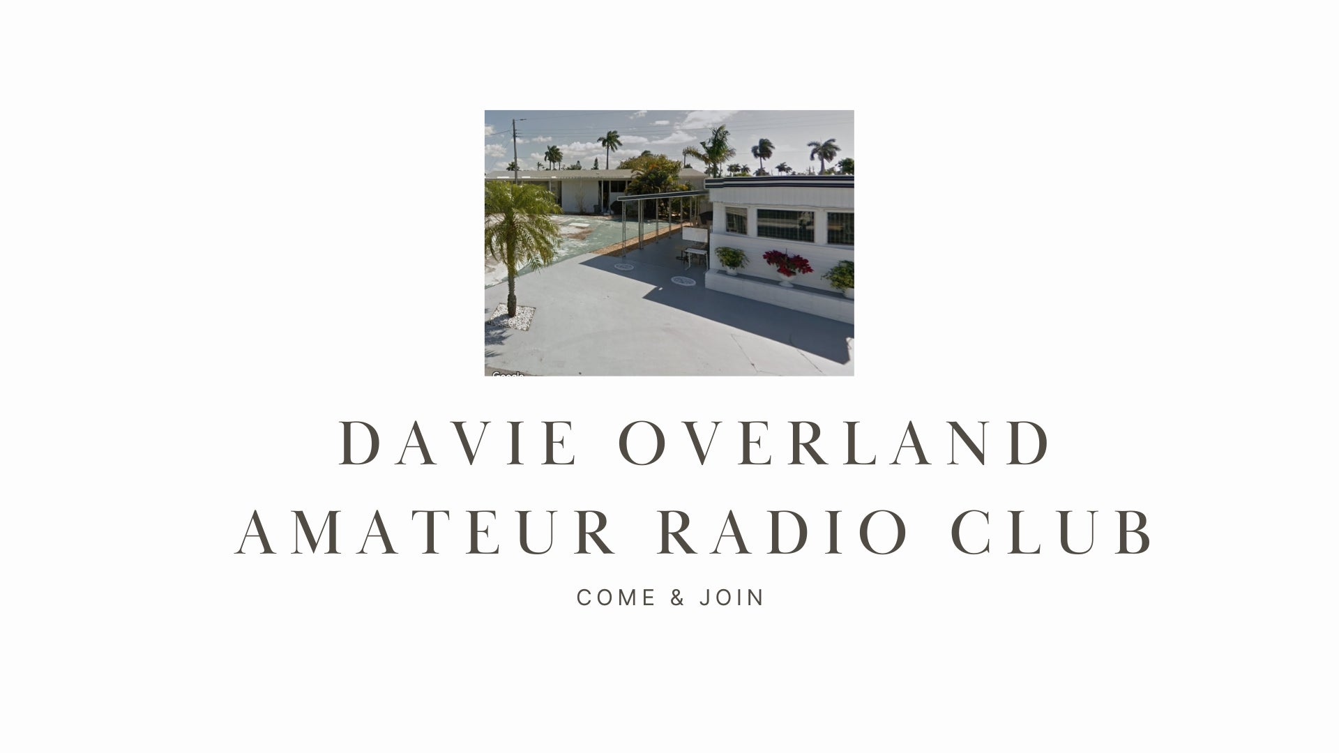 Davie Overland Amateur Radio Club (DOARC): A Small, Specialized Club in South Florida