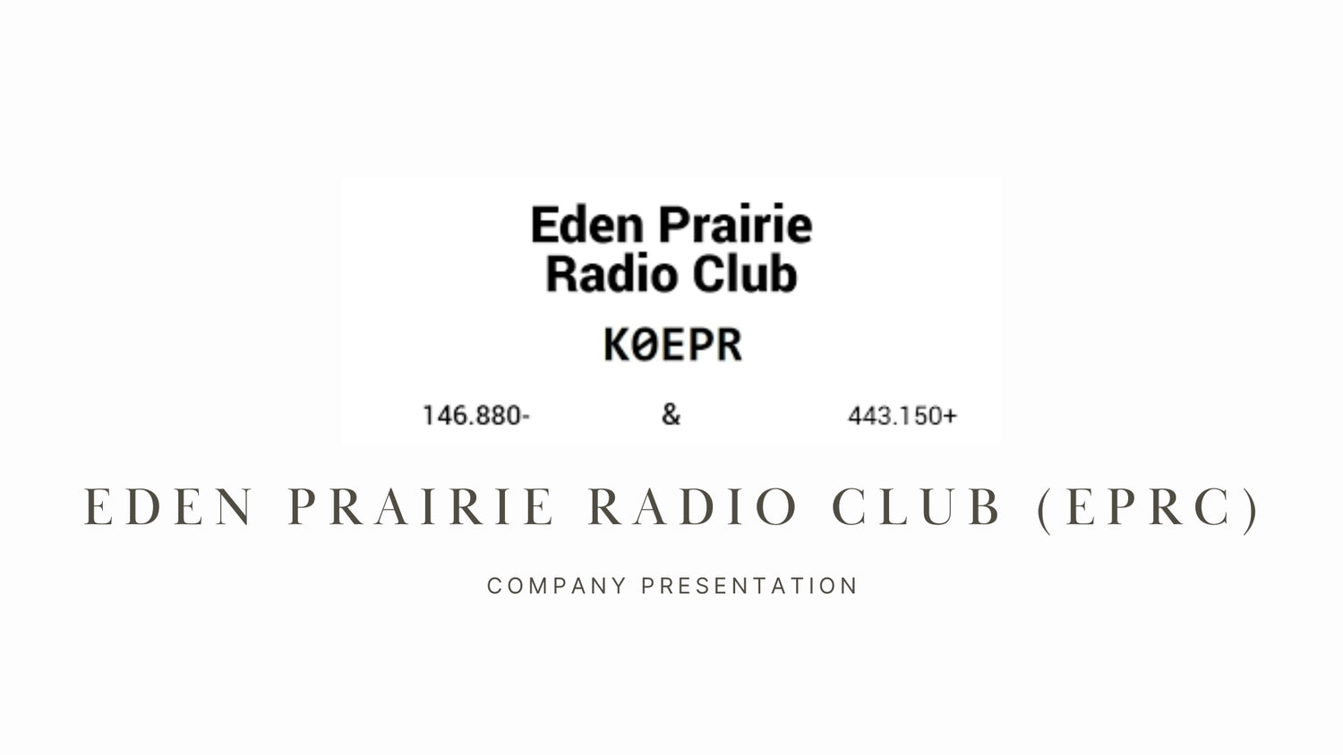 Eden Prairie Radio Club (EPRC)