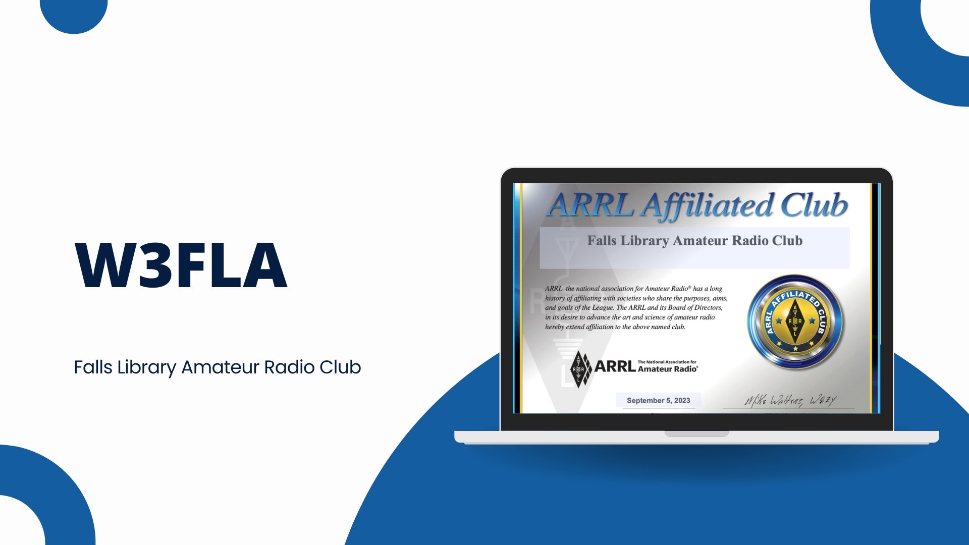 Falls Library Amateur Radio Club (W3FLA)