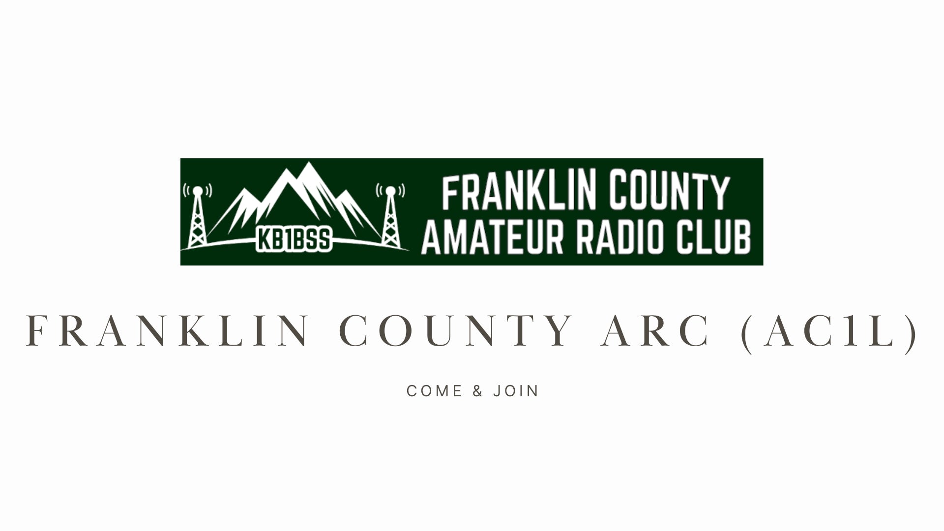 Find Your Ham Radio Community at the Franklin County ARC (AC1L)!