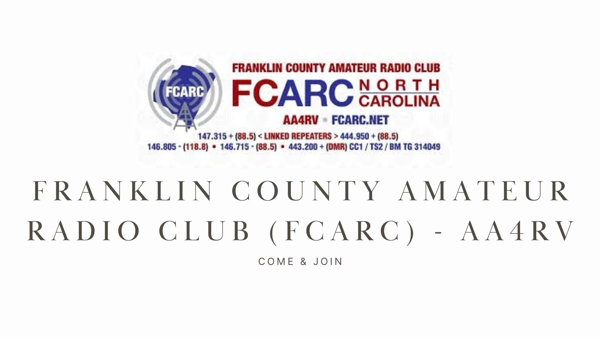 Franklin County Amateur Radio Club (FCARC) - AA4RV
