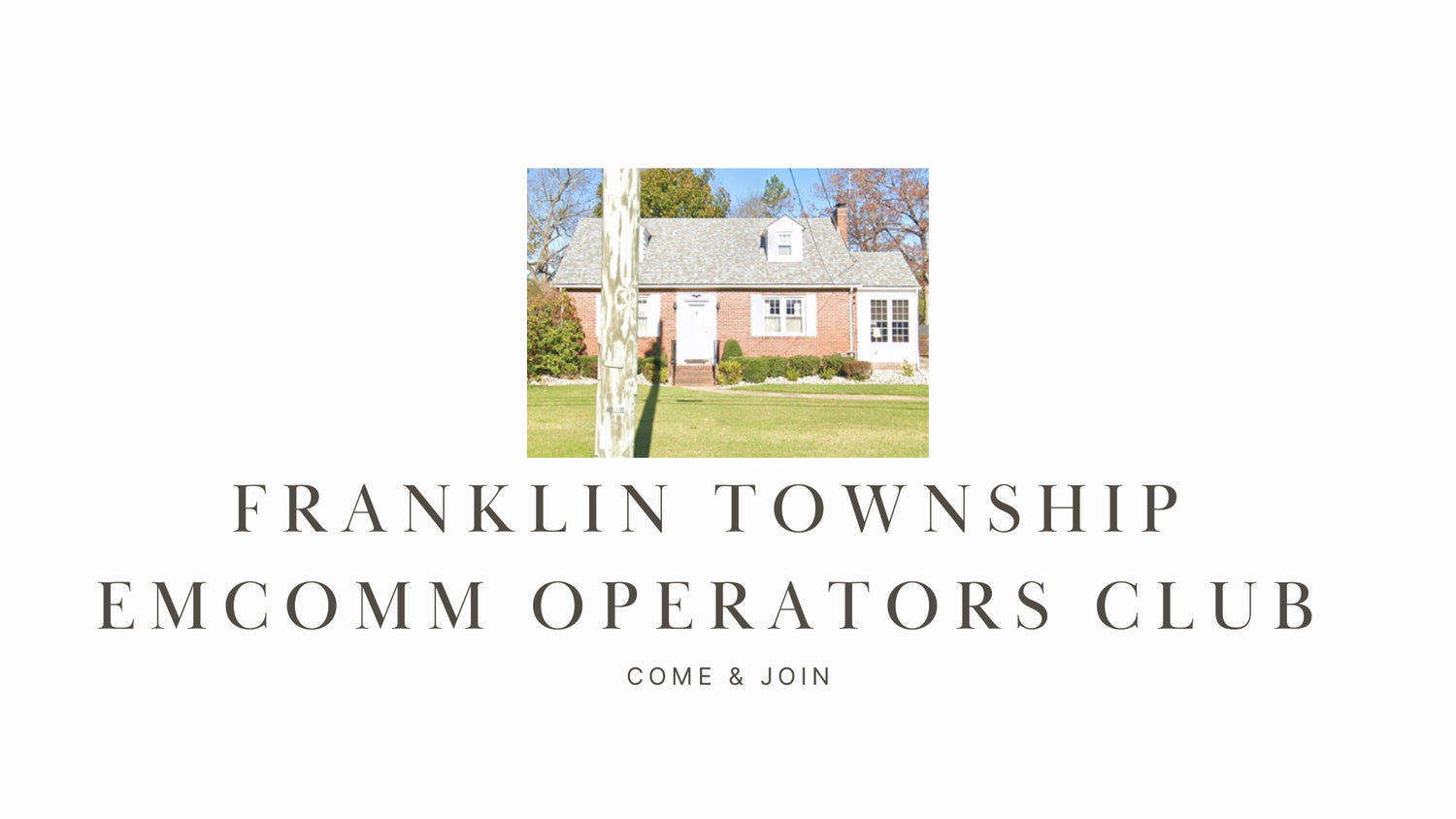 Franklin Township EMCOMM Operators Club - KD2CXT