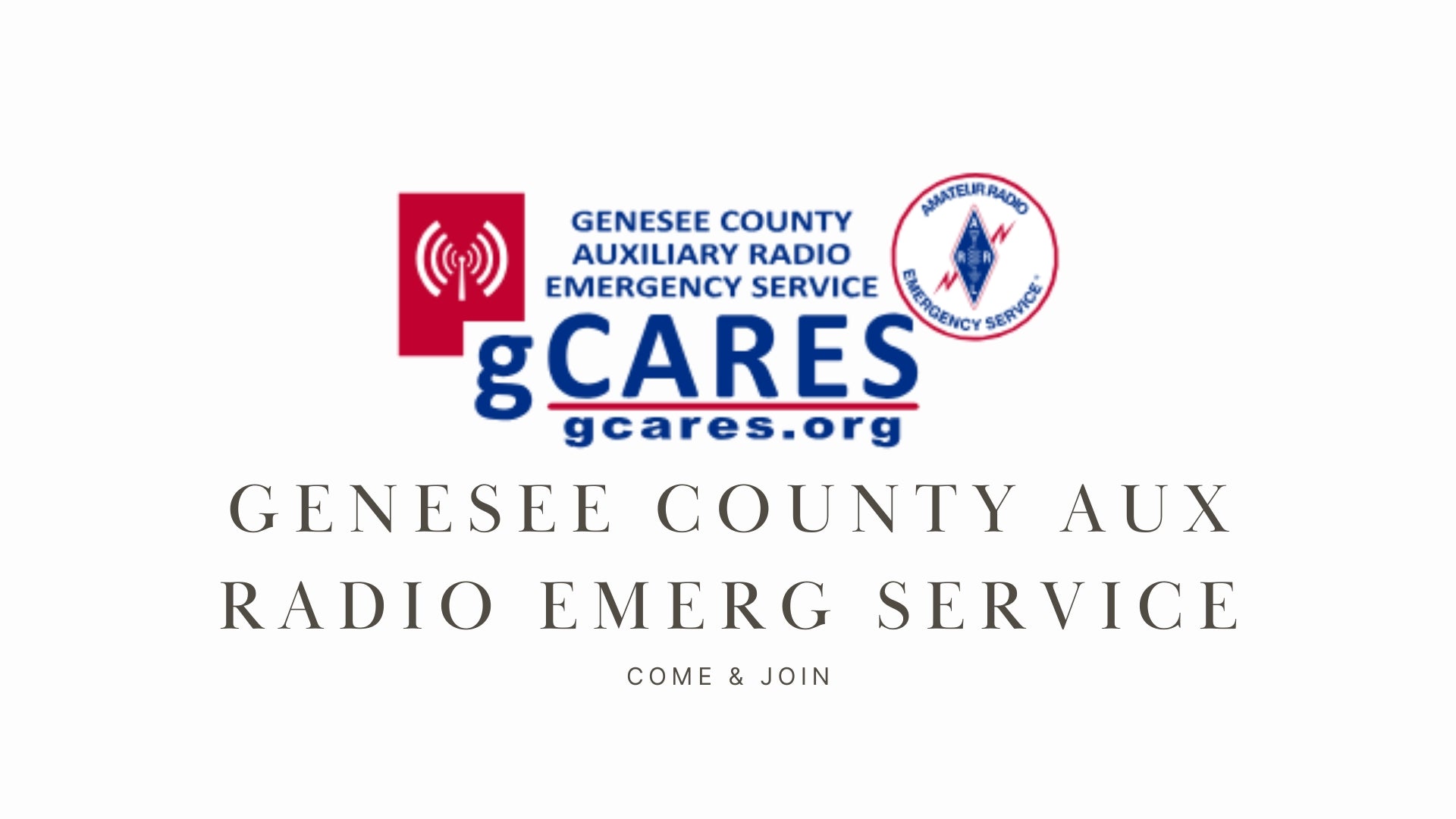 Be Part of Your Community's Emergency Response Network: Genesee County Aux Radio Emerg Service (W8GEN)!