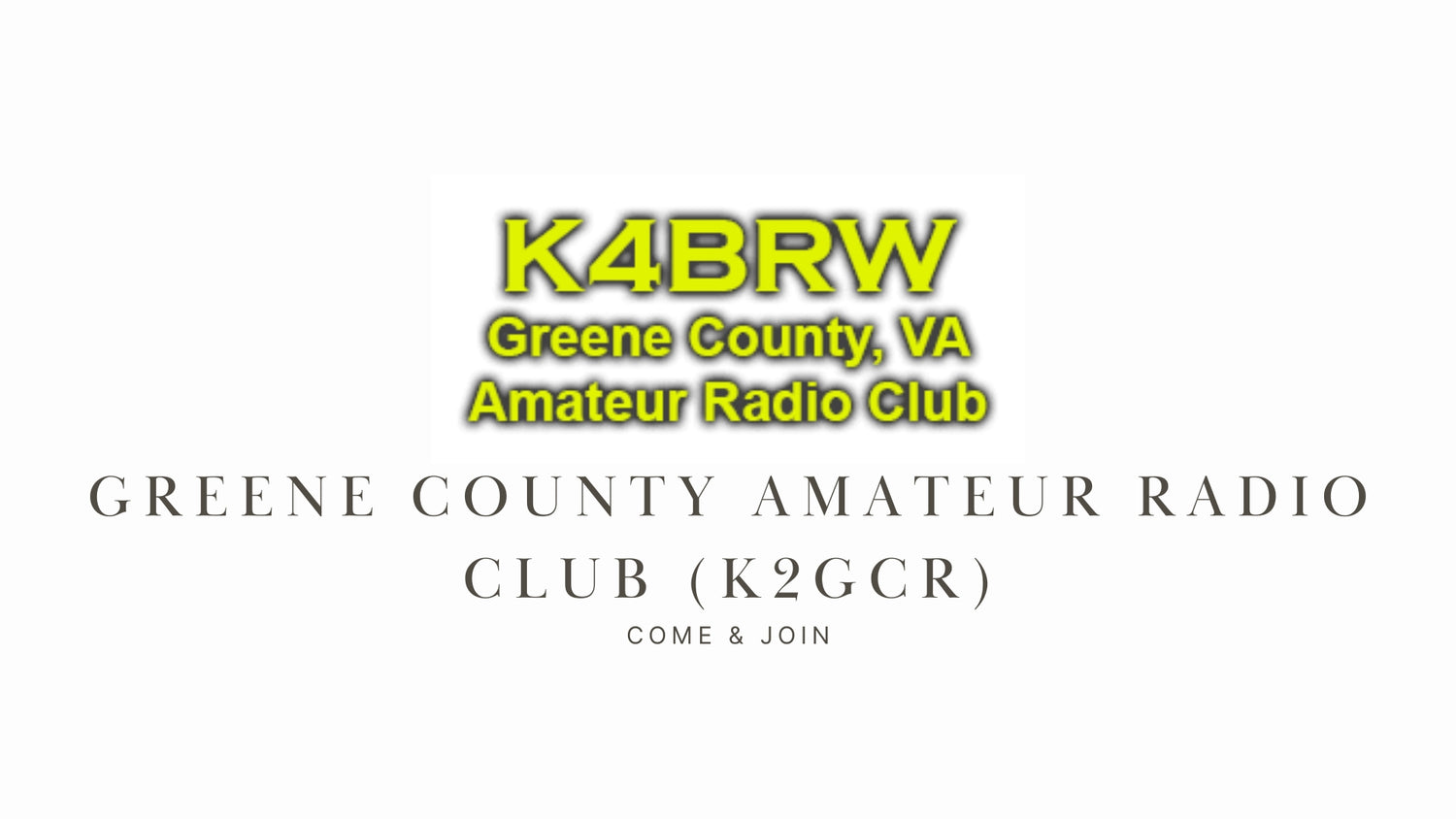 Greene County Amateur Radio Club (K2GCR)