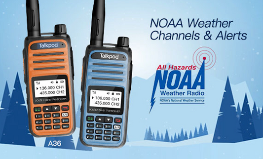 Talkpod A36 built-in NOAA Weather Channels and Alerts